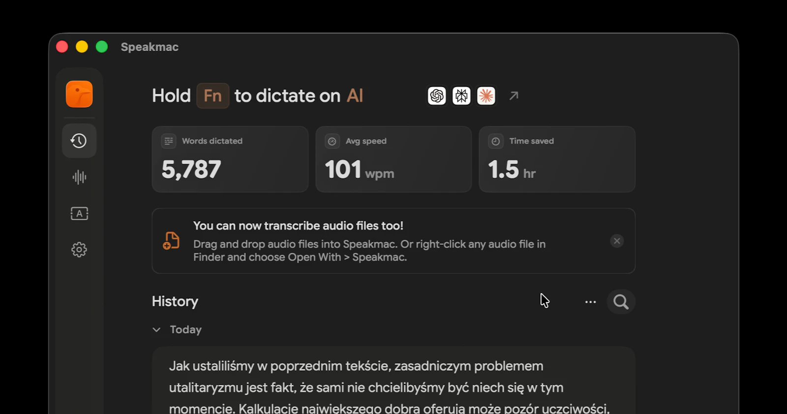 Speakmac screenshot 2