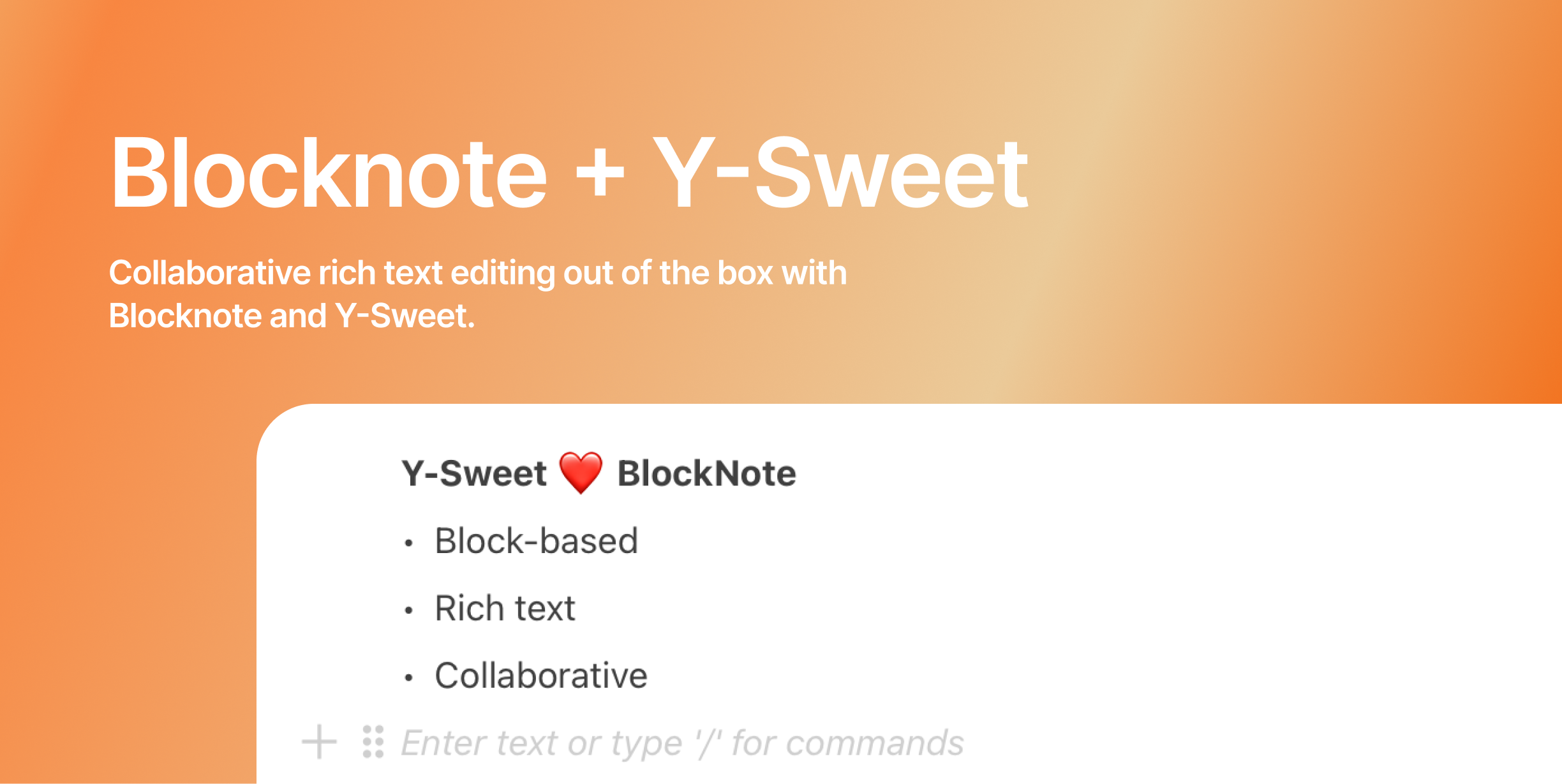 Y-Sweet by Jamsocket [LW24] gallery image