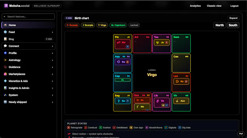 Moksha.social screenshot 2