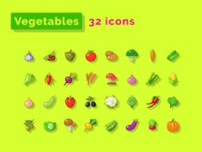 Fruits and Vegetables Icons gallery image