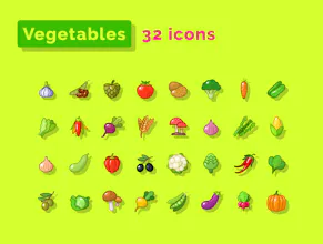 Fruits and Vegetables Icons gallery image