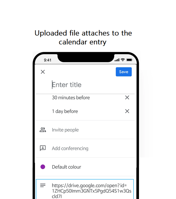 Attachment to Calendar events (Android) gallery image