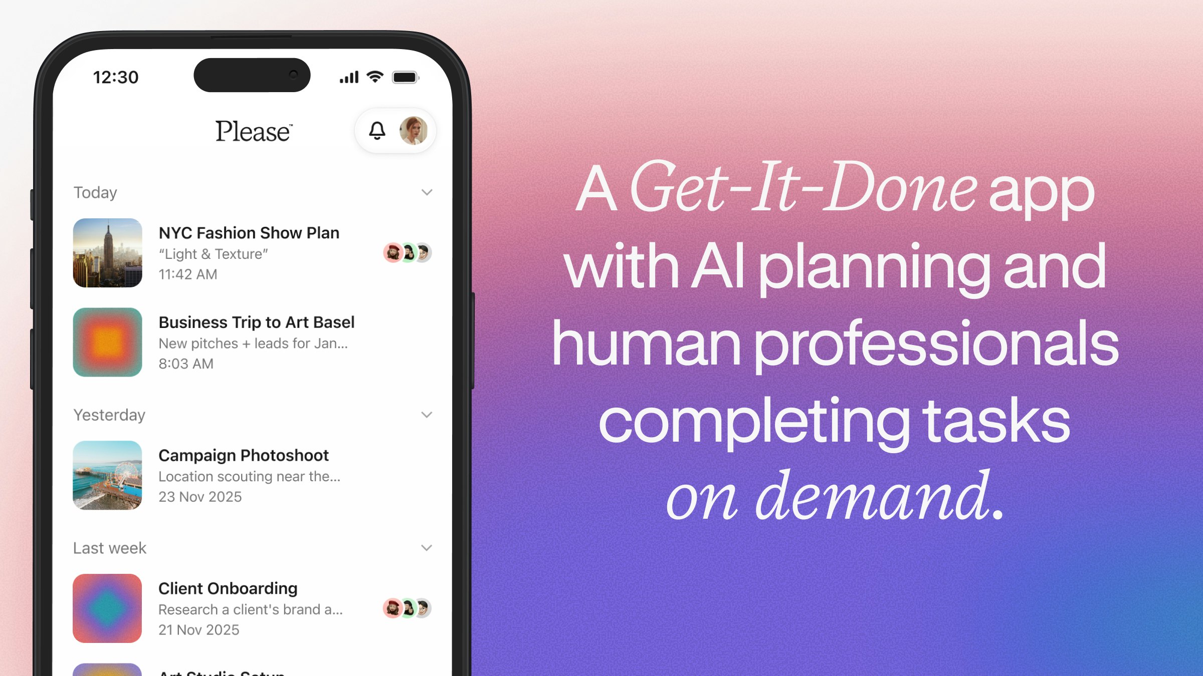 Please - Main product screenshot demonstrating key features and user interface