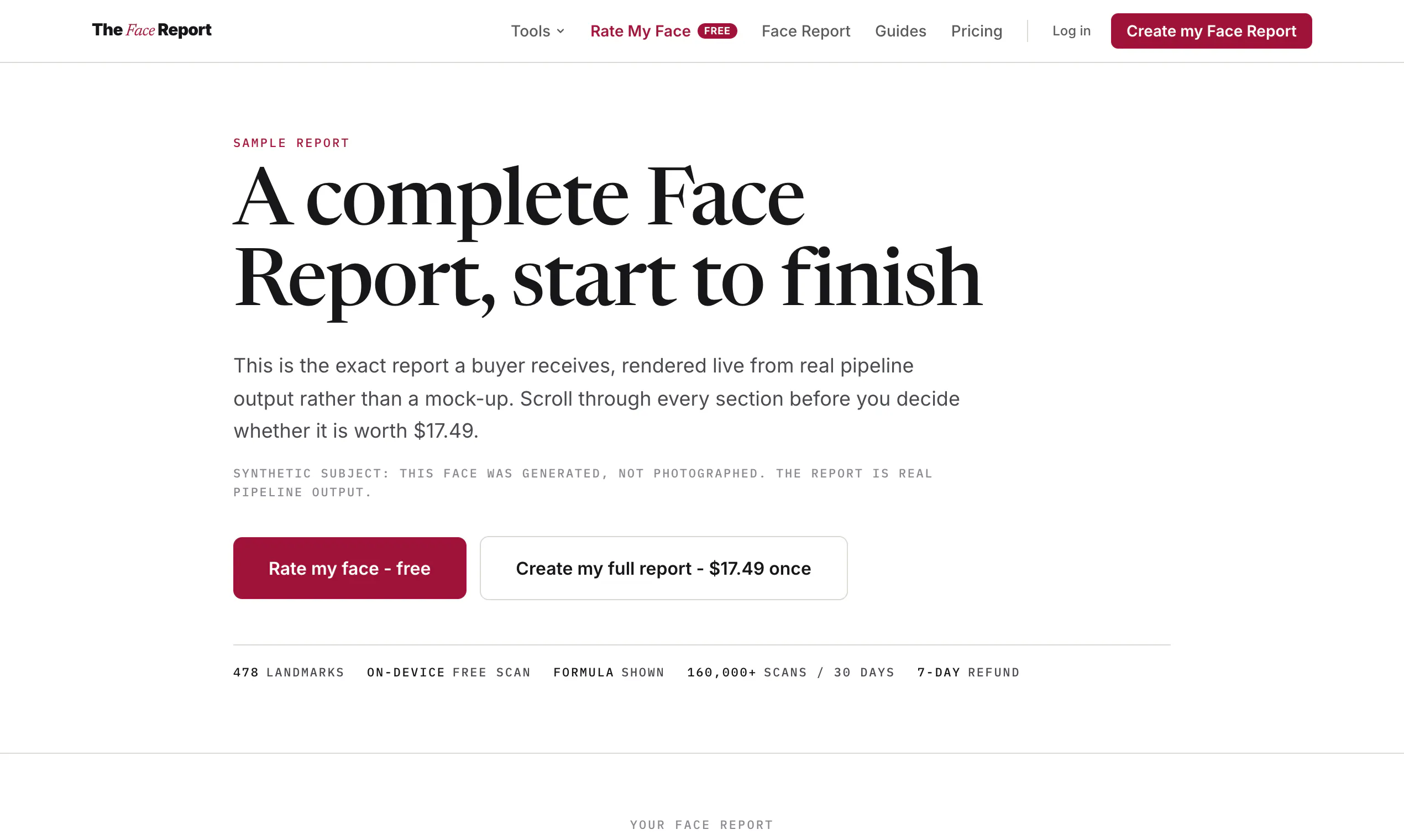 The Face Report gallery image