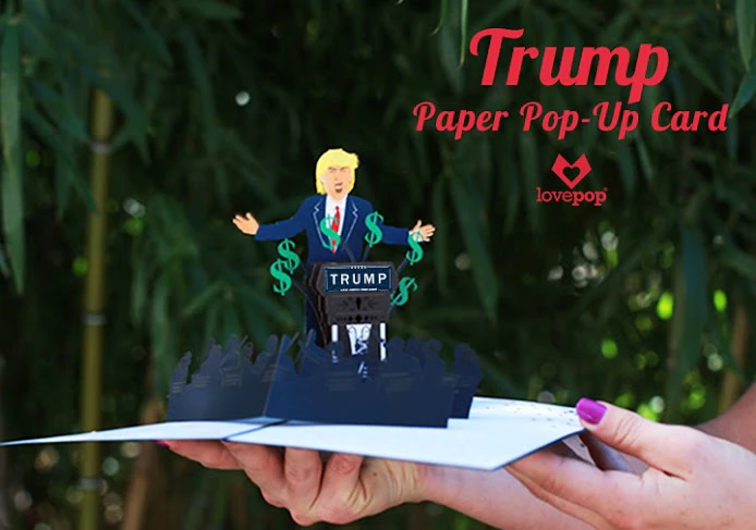 Donald Trump & Deez Nuts 3D Paper Pop-Up Cards