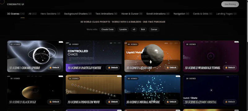 Cinematic UI screenshot 3