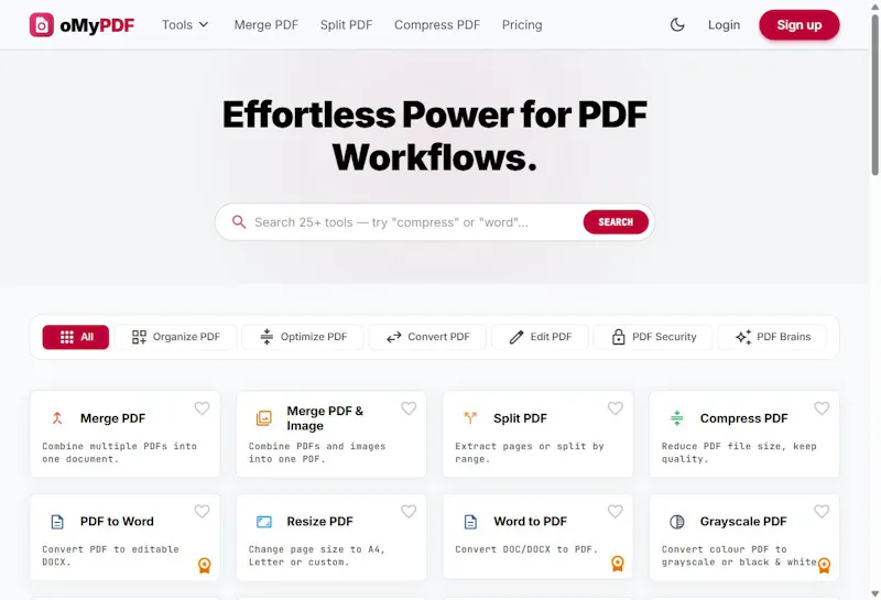 oMyPDF screenshot 1