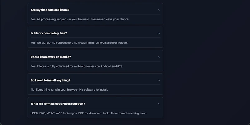 Fileora — Free Online File Tools screenshot 3