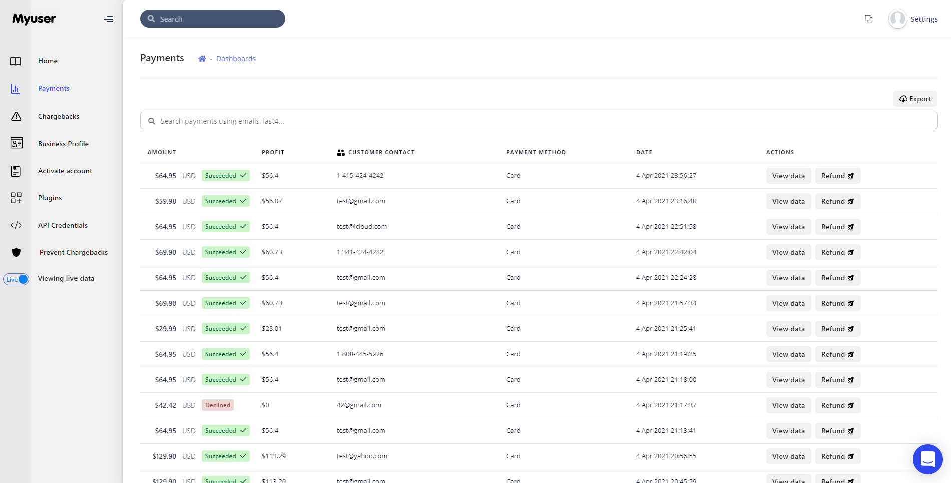 MyUser - Stripe Instant Payouts gallery image