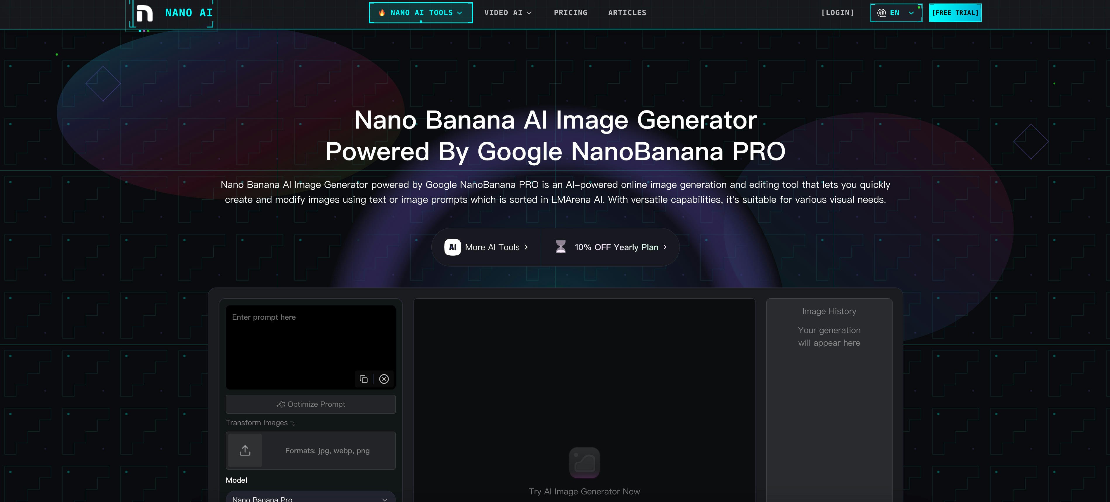 nano-ai.io - Screenshot 2 showing product features and functionality