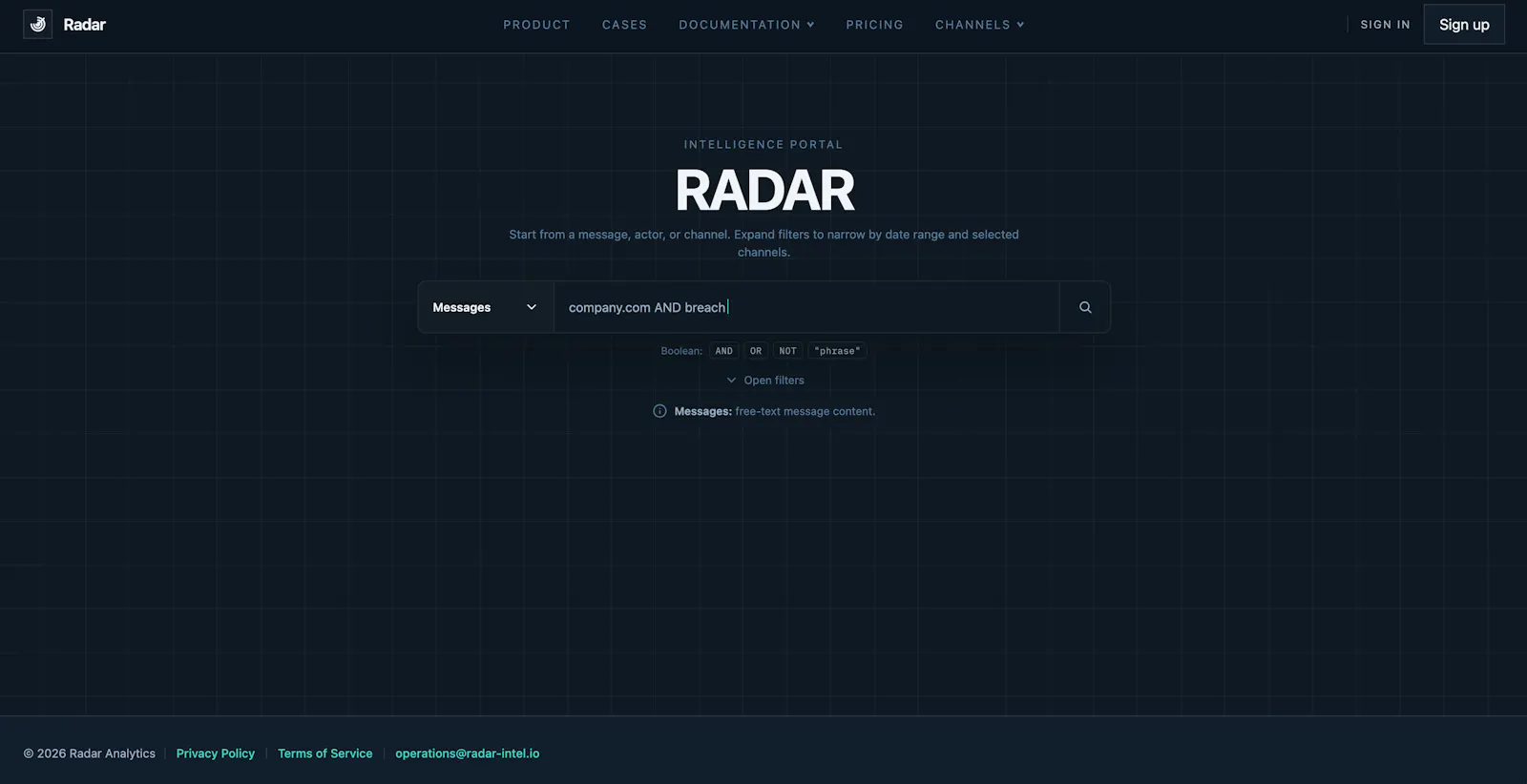 Radar Intelligence screenshot 1