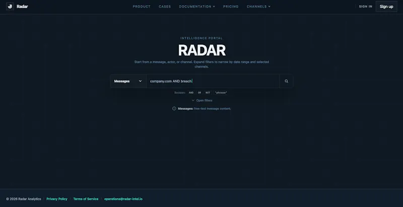 Radar Intelligence screenshot 1