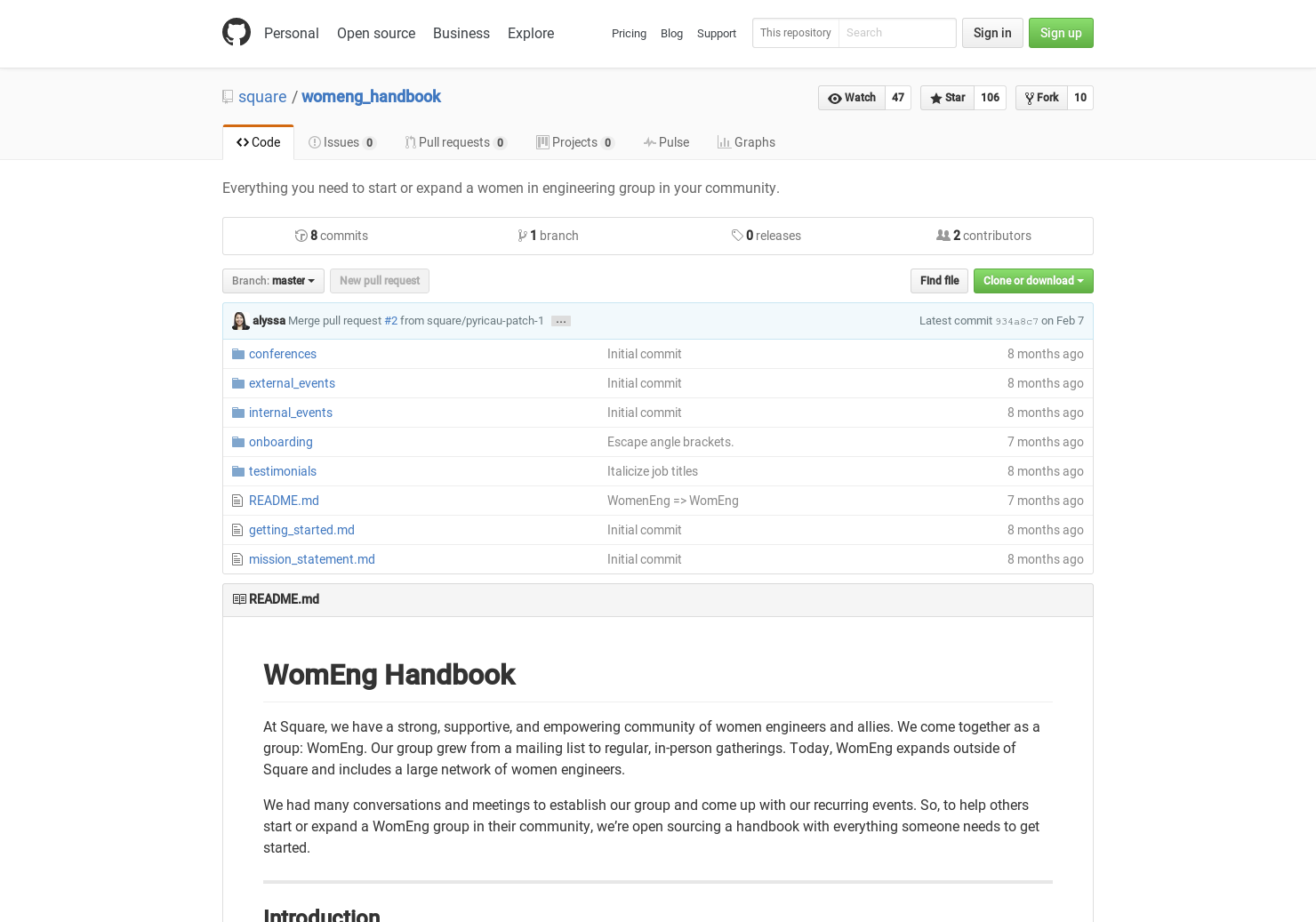 Square Womeng Handbook gallery image