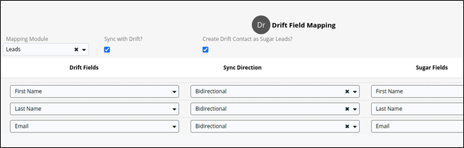 Drift + SugarCRM Integration gallery image
