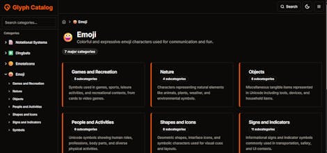 Glyph Catalog gallery image