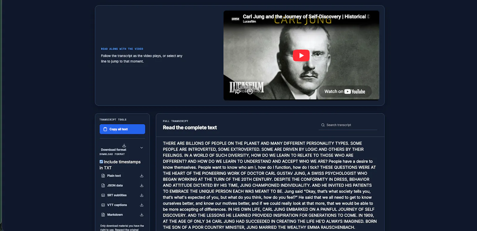 TubeTranscriber screenshot 1