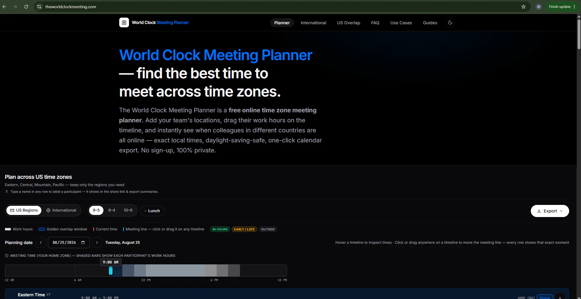 World Clock Meeting Planner gallery image