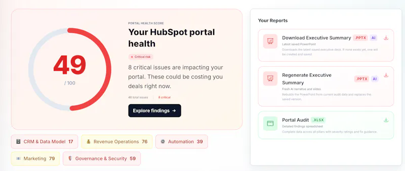 HubSpot Portal Audit screenshot 3