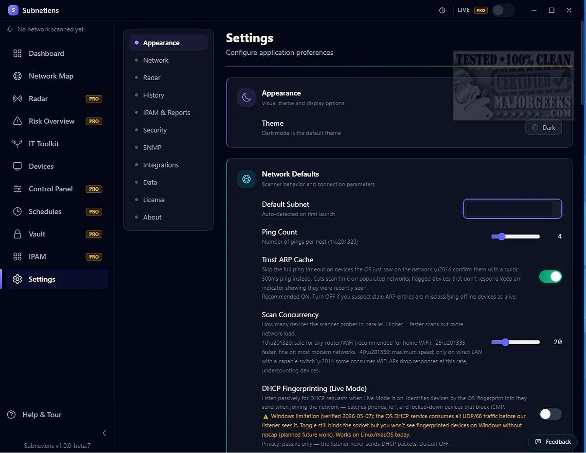 Subnetlens - Network Scanner for Windows gallery image