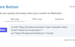 Share and Follow buttons for Mastodon media 1