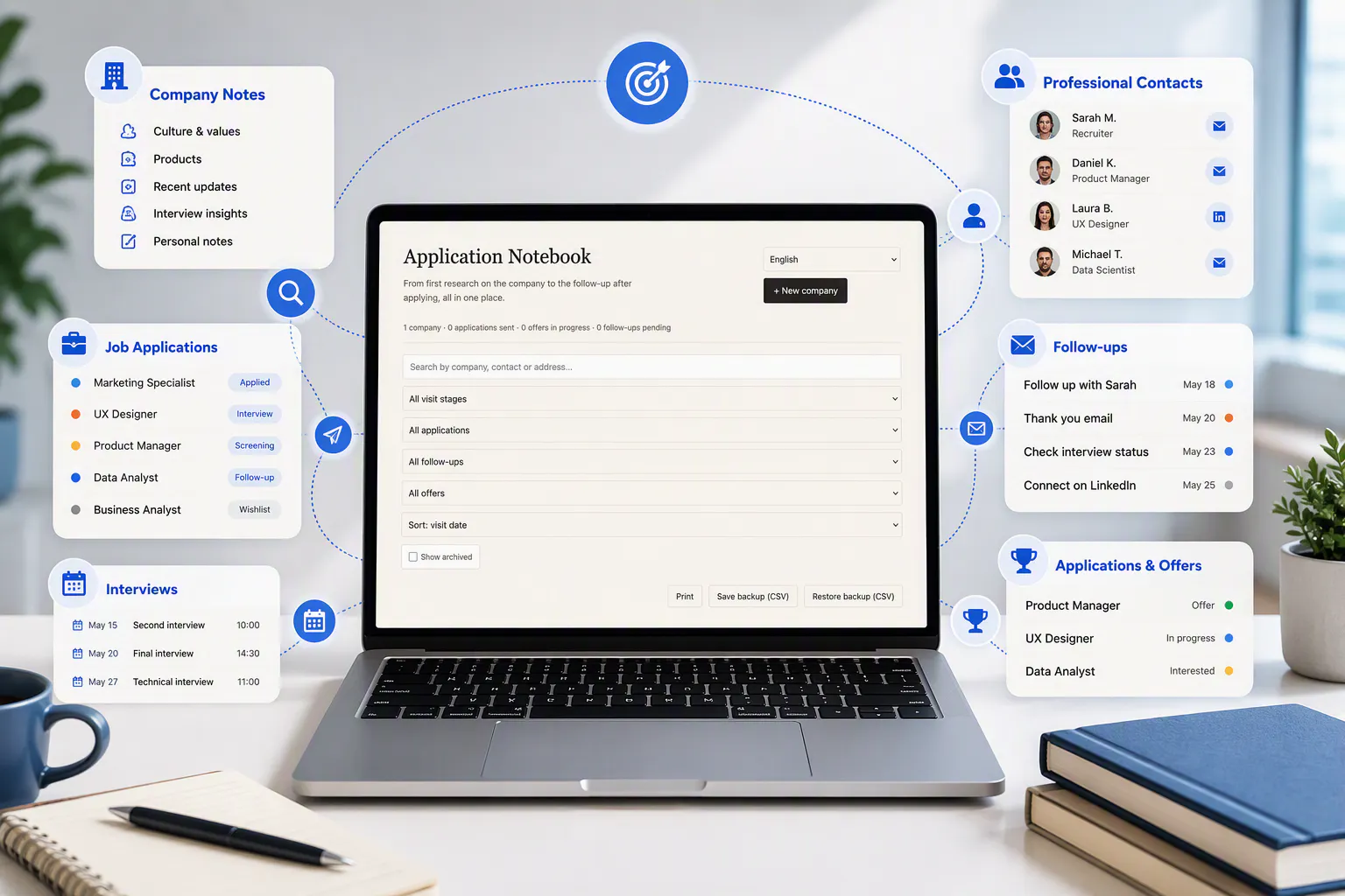 Job Search & Networking Tracker