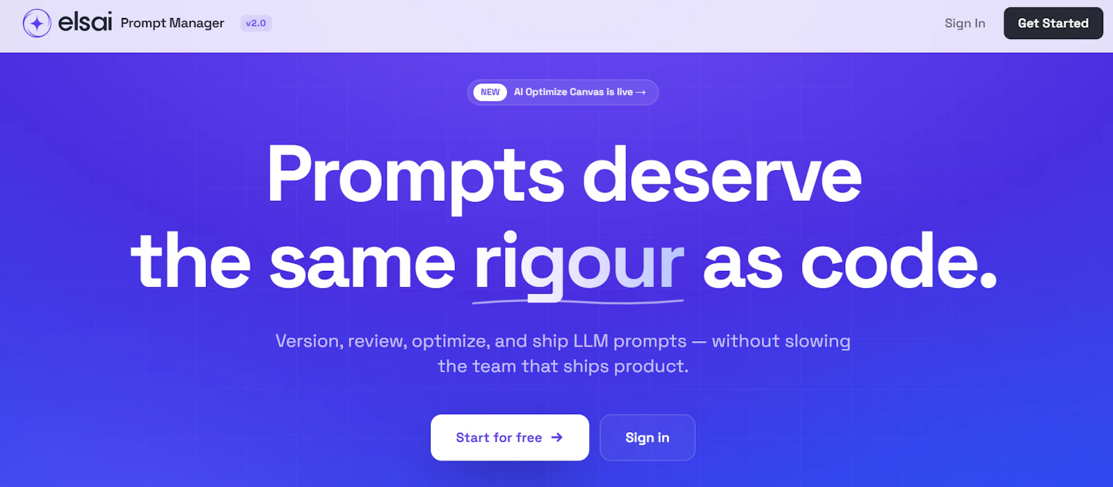 elsai Prompt Manager screenshot 1