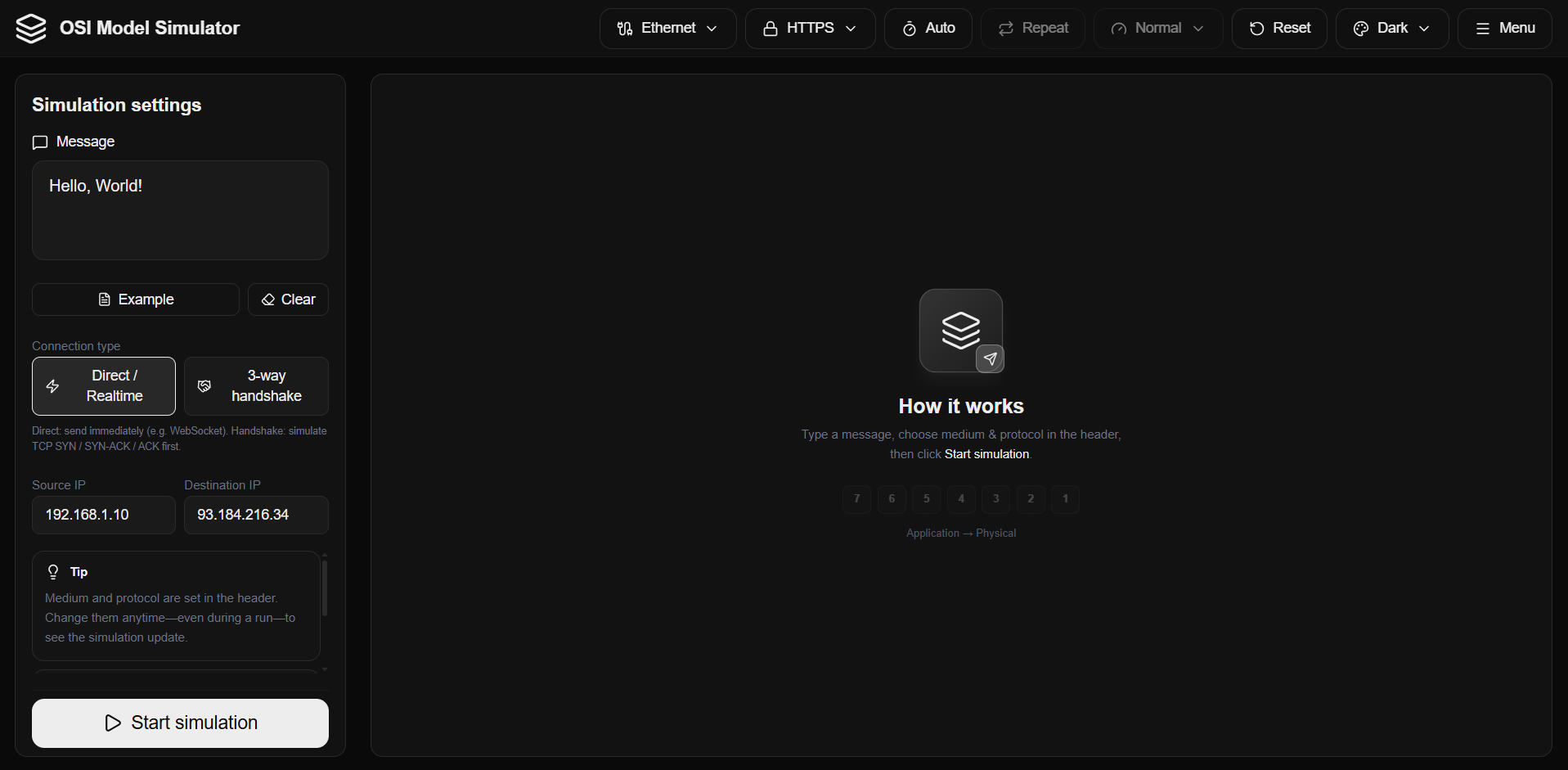 OSI Model Simulator gallery image