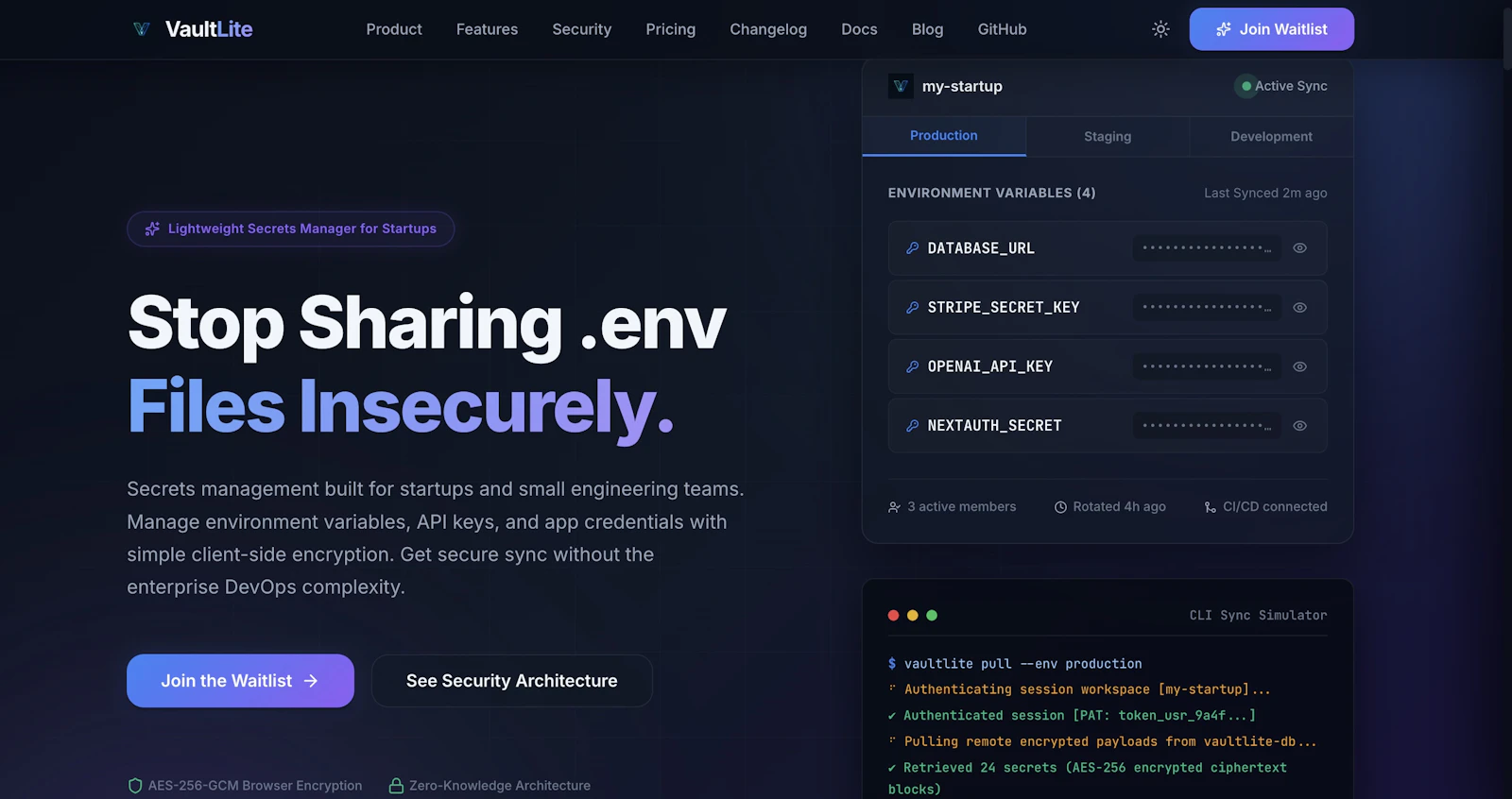 VaultLite screenshot 1