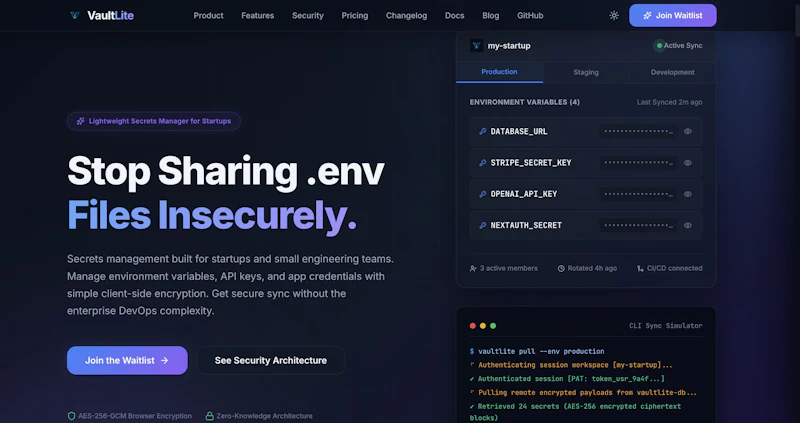 VaultLite screenshot 1