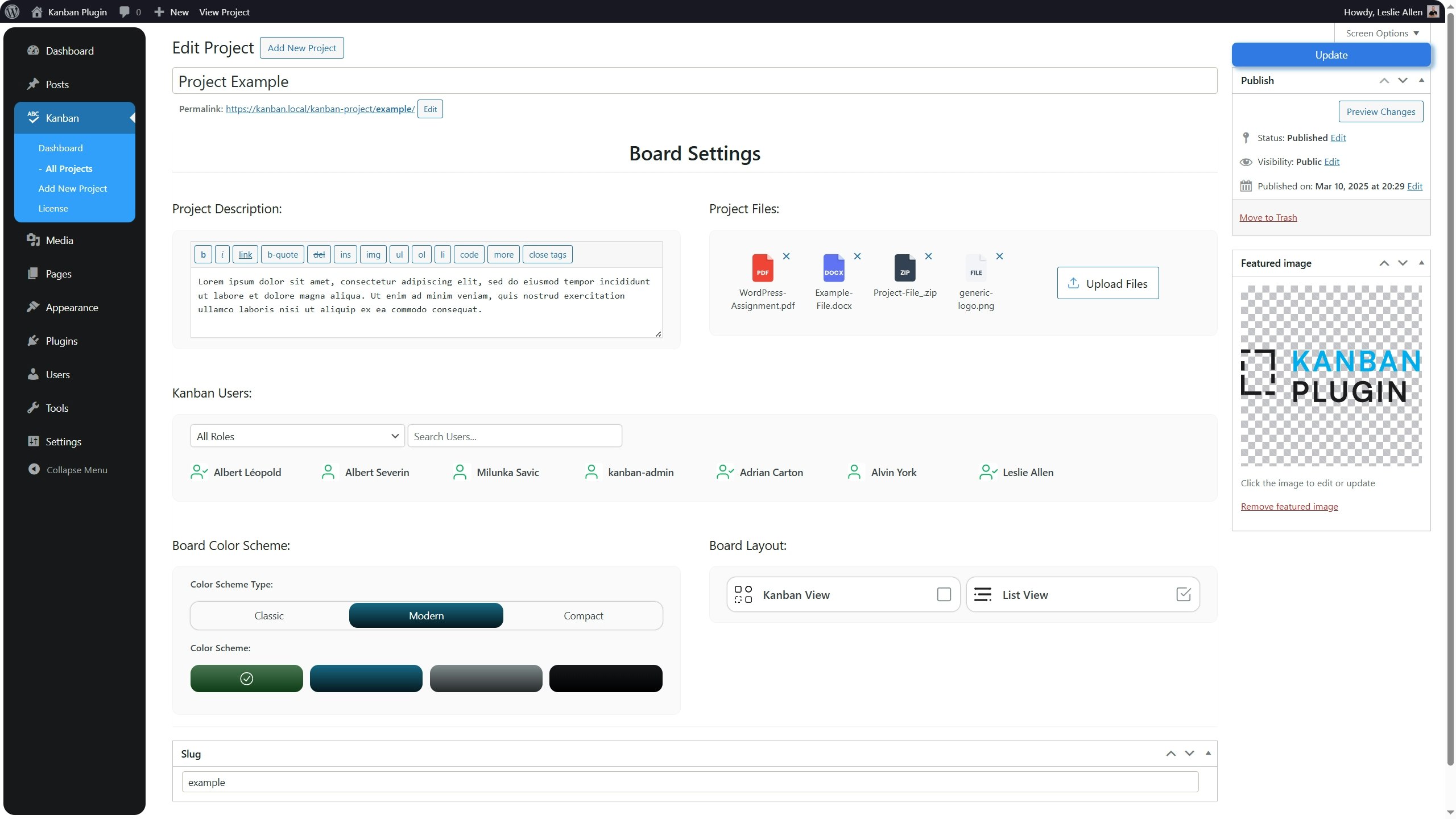 Kanban Plugin - Screenshot 5 showing product features and functionality