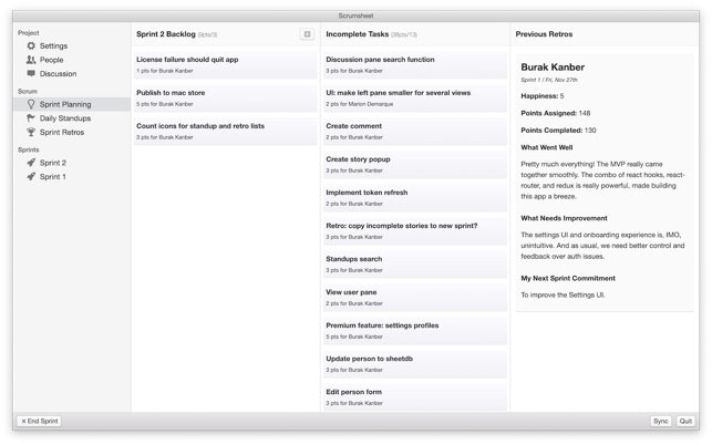 Scrumsheet gallery image