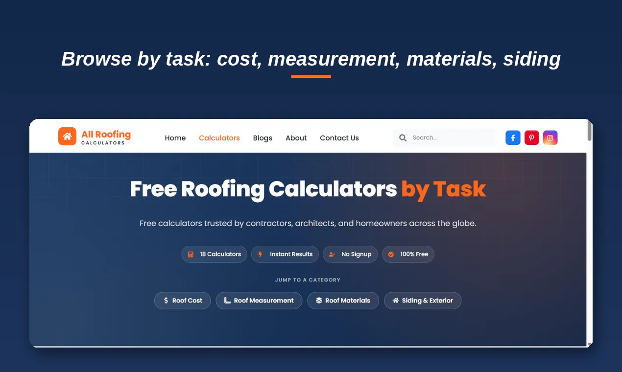 All Roofing Calculators gallery image
