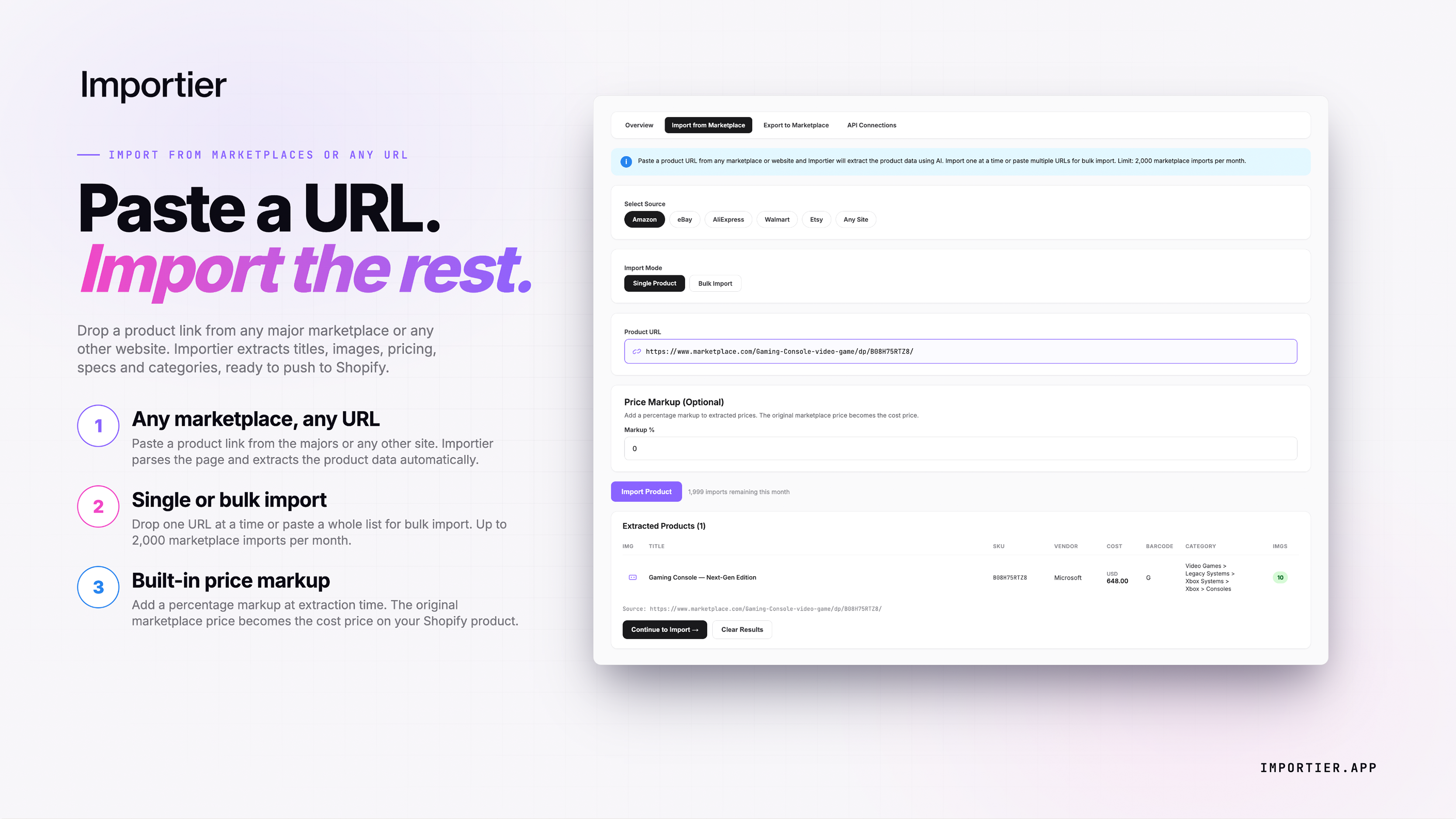 Importier: AI Product Import for Shopify gallery image