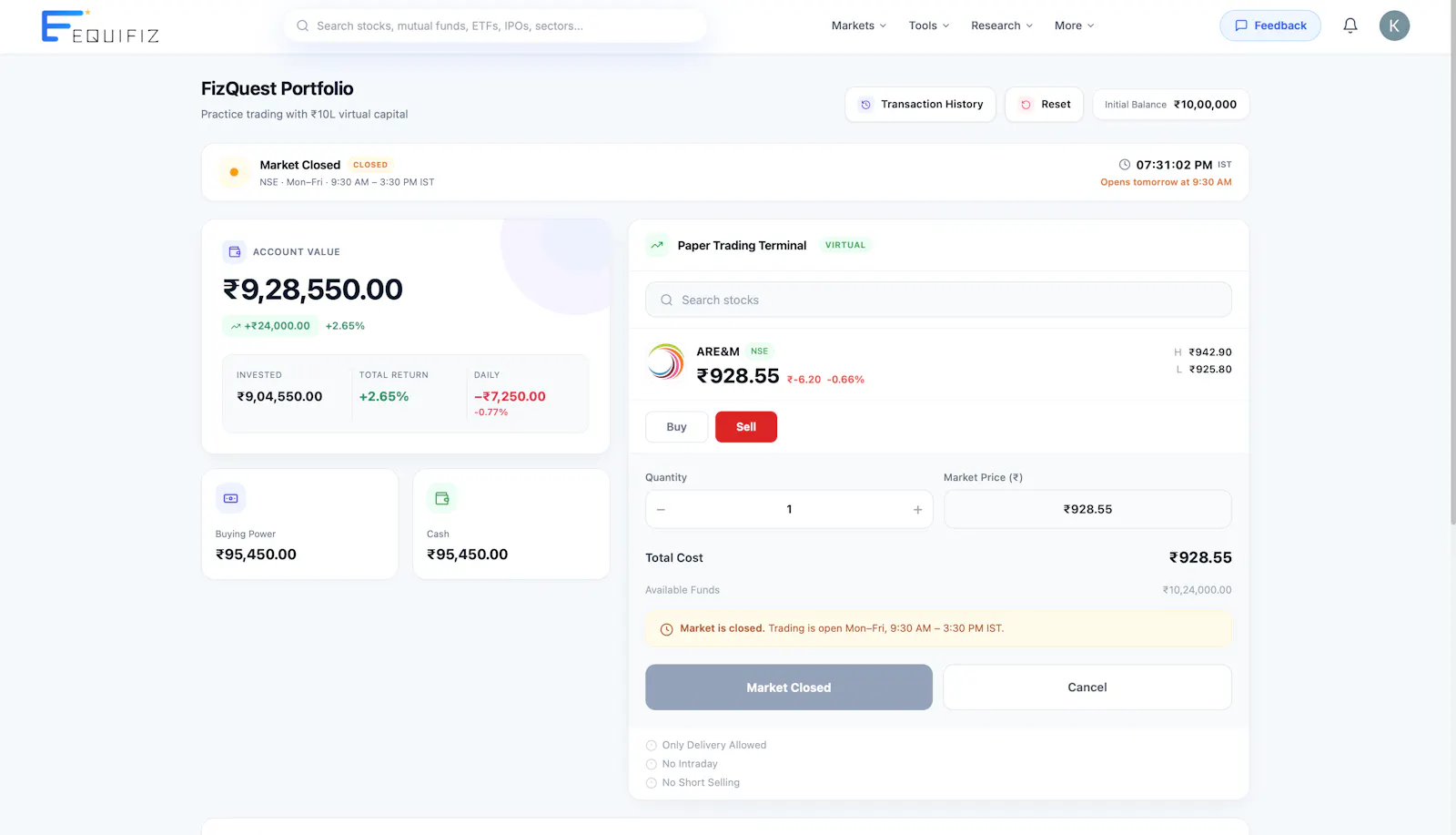 Equifiz screenshot 2