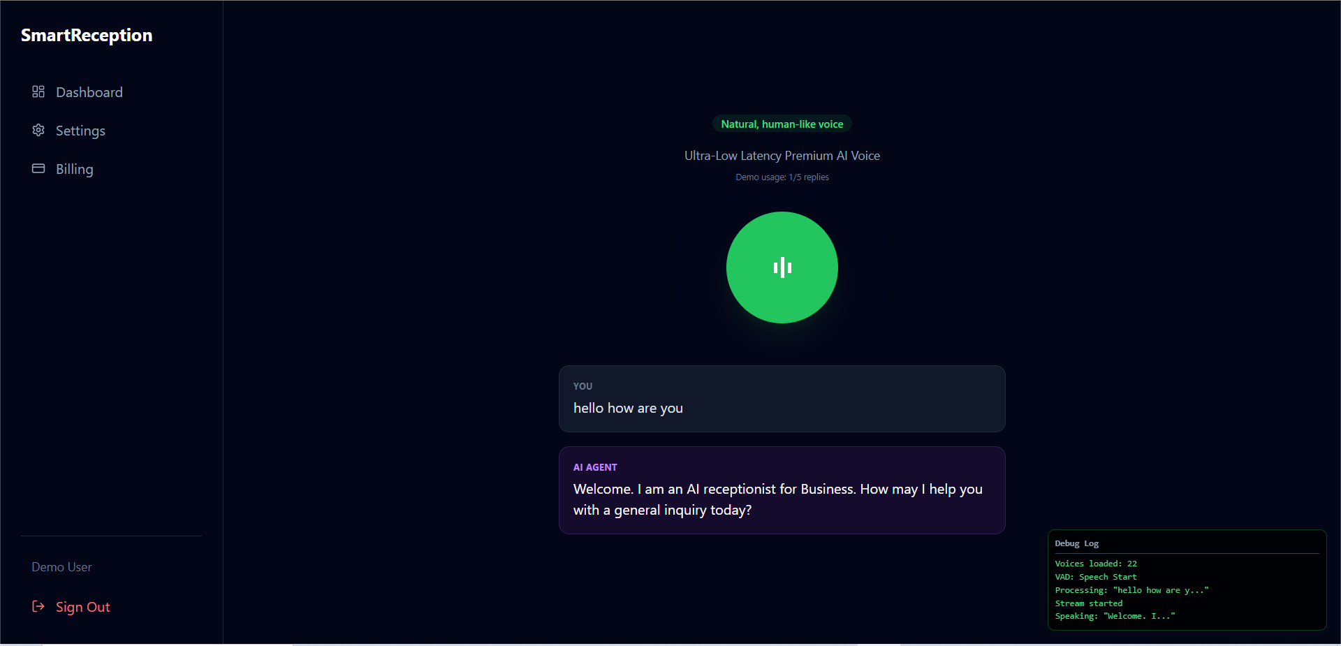 smart reception - Screenshot 4 showing product features and functionality
