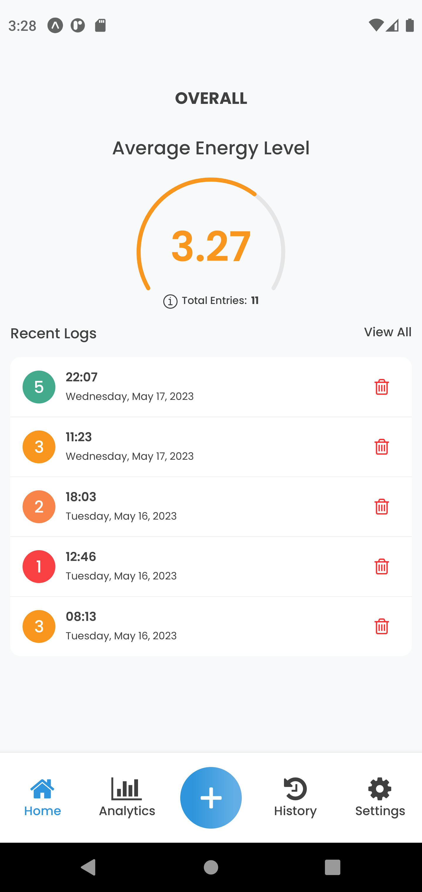 Tracker de niveau d'énergie media 11