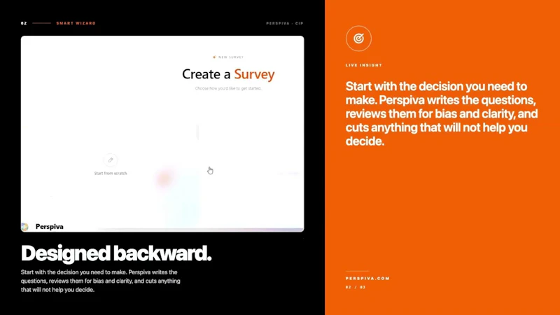 Perspiva; surveys reimagined screenshot 1 (video preview)