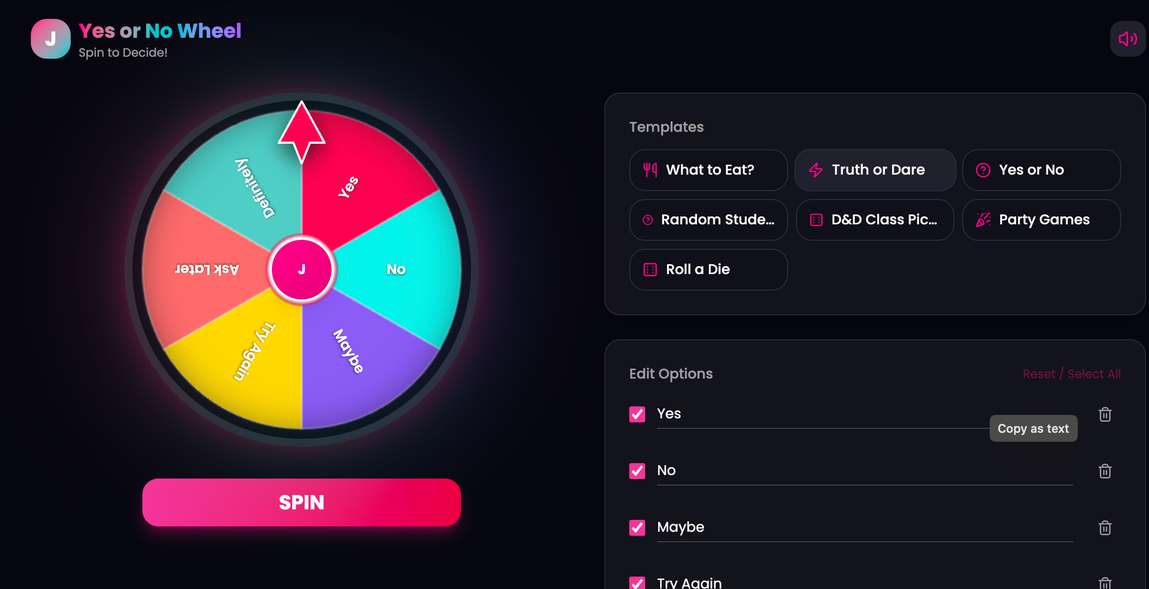 JoySpin - Screenshot 2 showing product features and functionality