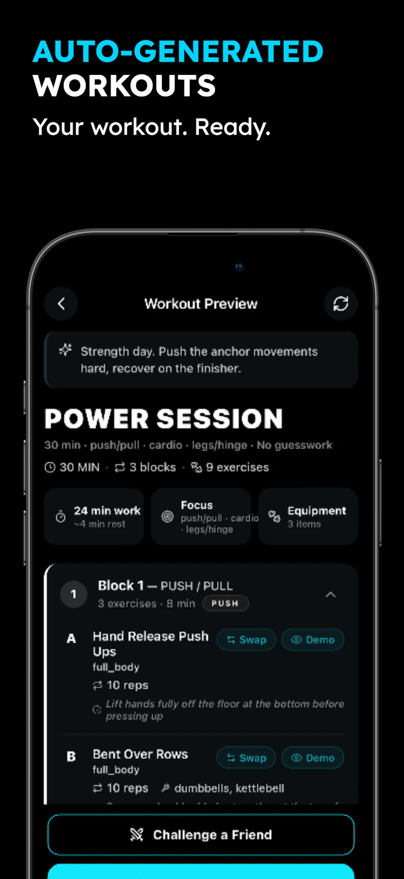 BRIK — HIIT & Hyrox Workout Generator screenshot 3