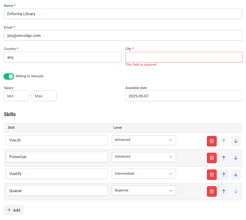 Enforma - Vuejs Form Library - Slimme formulieren voor vuejs -apps media 1