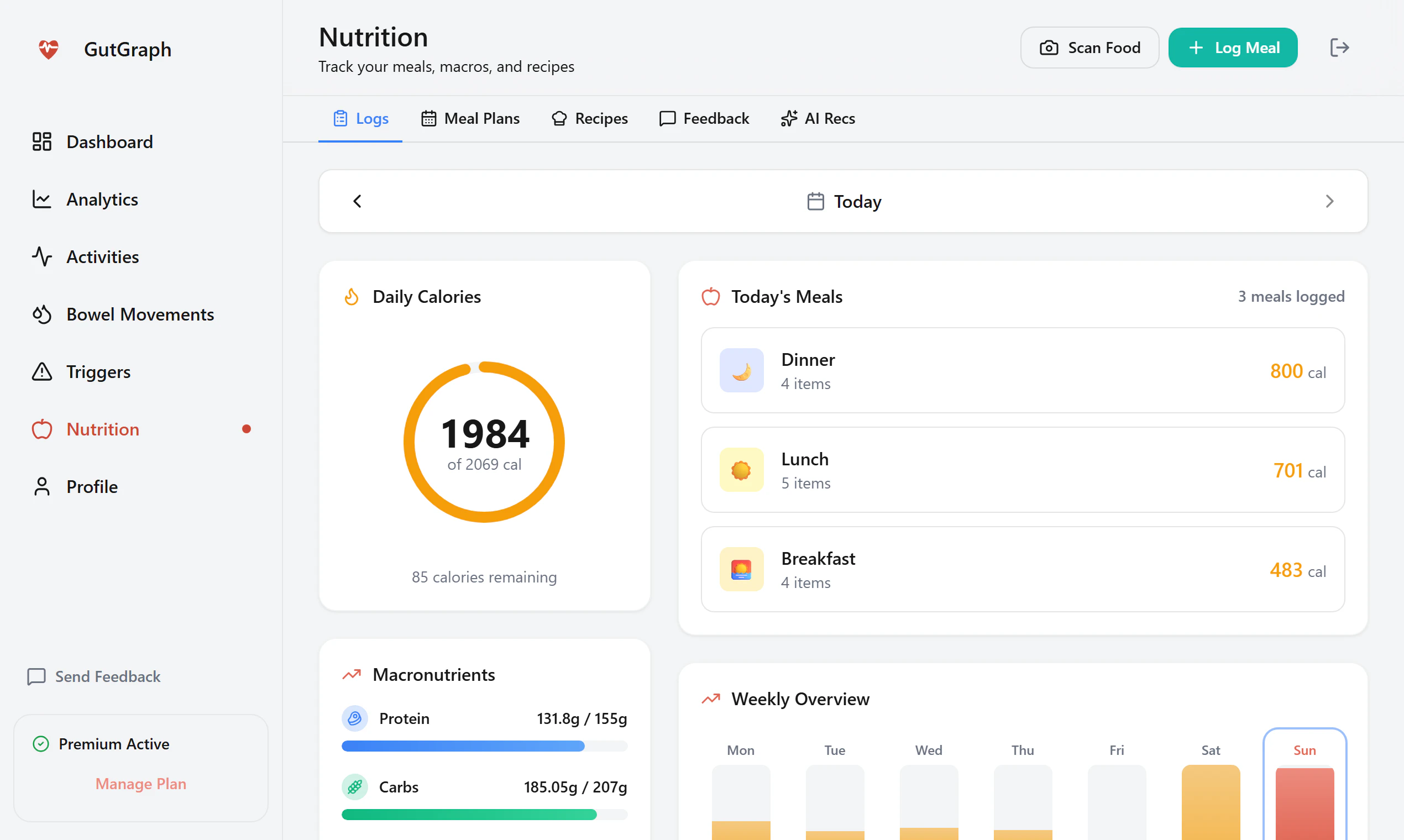 GutGraph screenshot 4