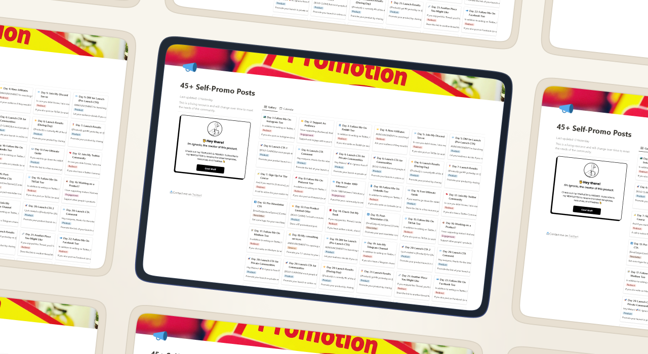 45+ Self-Promo Posts Templates media 2