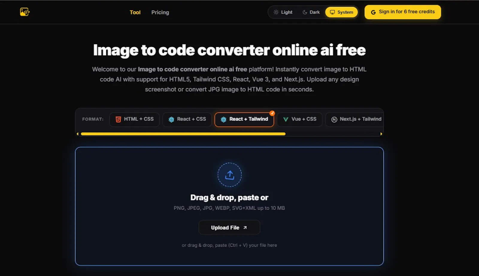 Image to Code screenshot 2
