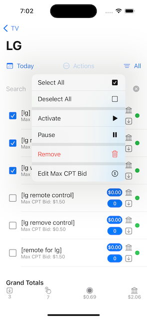SearchAds Manager - beta - Aplicación rápida, confiable y nativa para administrar Apple Searchads. media 4