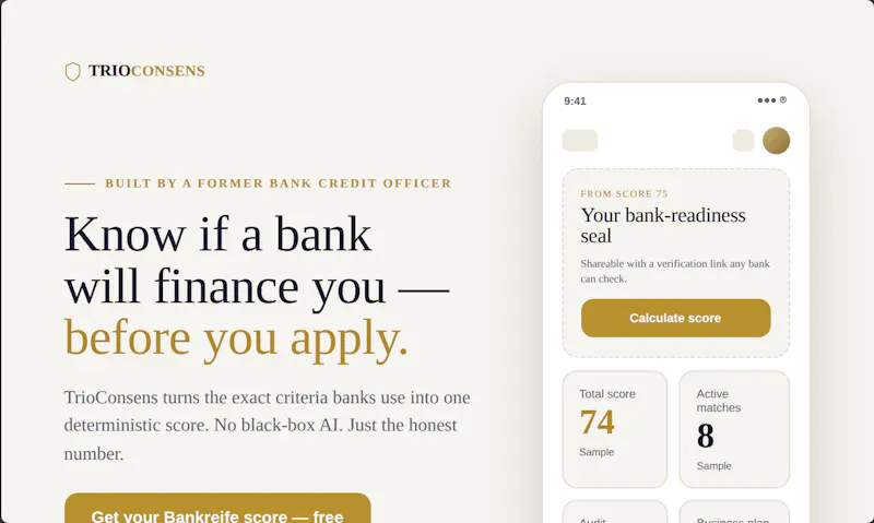 Bankreife für Gründer — TrioConsens screenshot 1