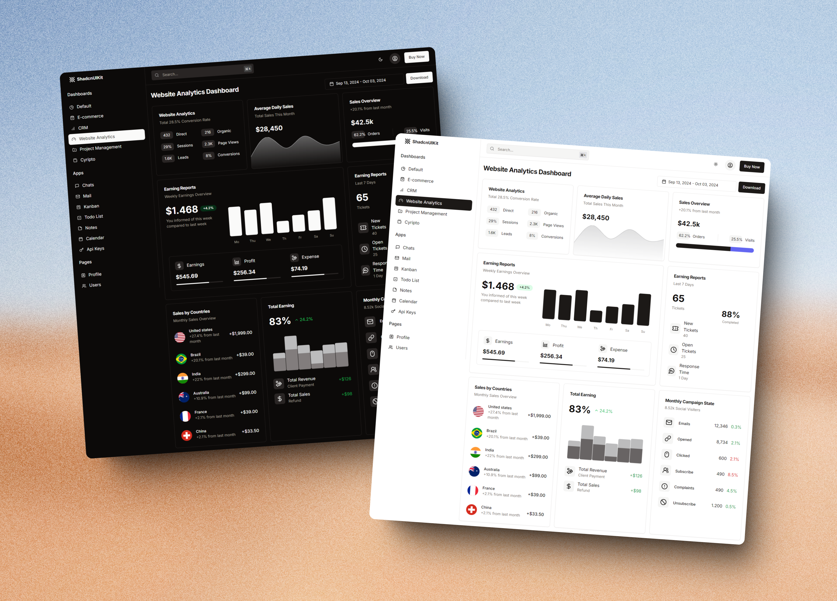 Shadcn UI Kit media 1