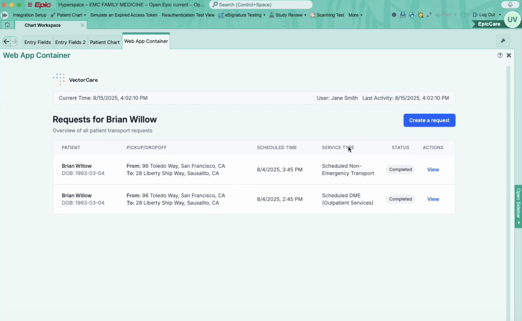 VectorCare Smart on FHIR for EPIC - Screenshot 3 preview