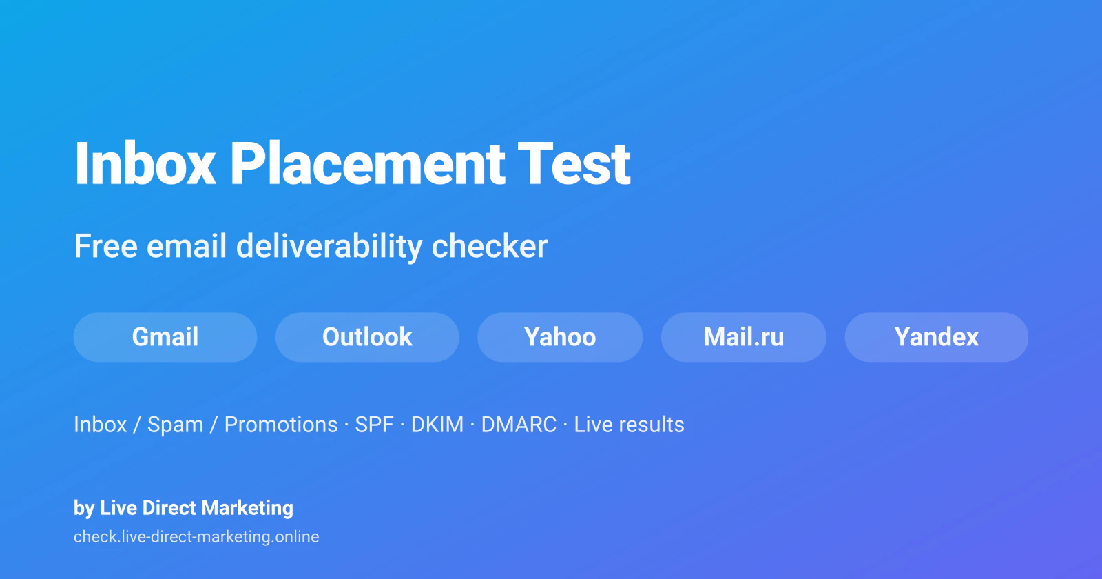 Inbox Placement Test screenshot 1