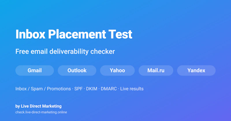 Inbox Placement Test screenshot 1