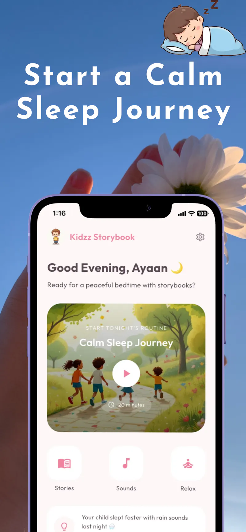 Kidzz - Kids Screen-free Sleep Help screenshot 2
